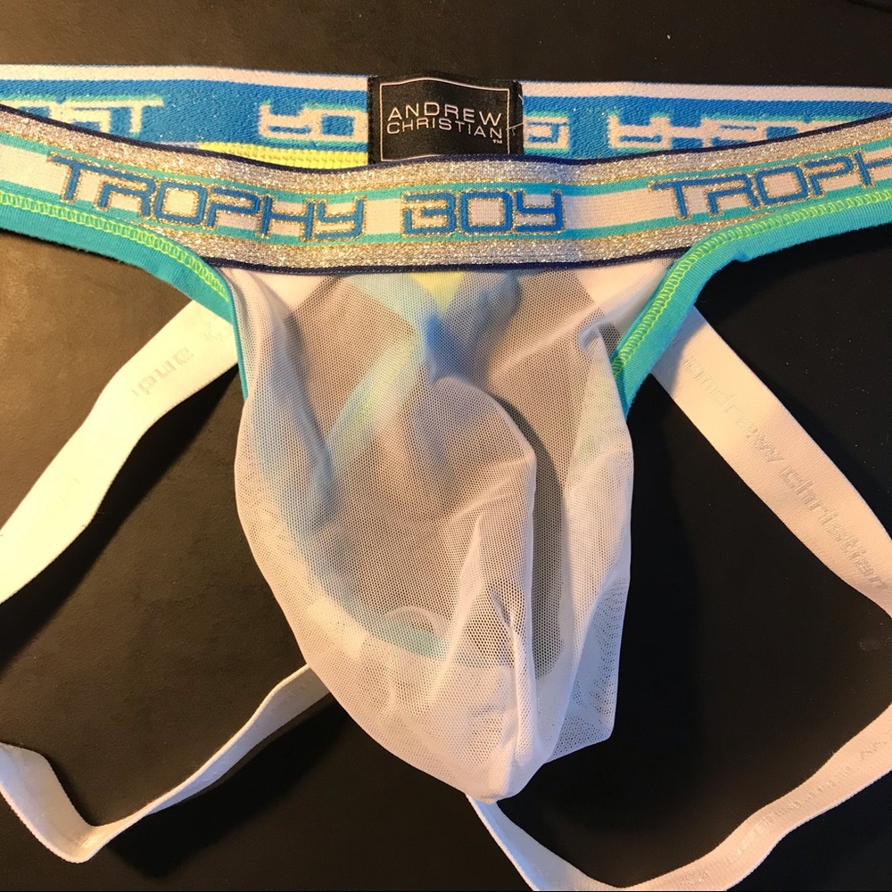 Andrew Christian Trophy Boy Thong Jock - Mesh / Large